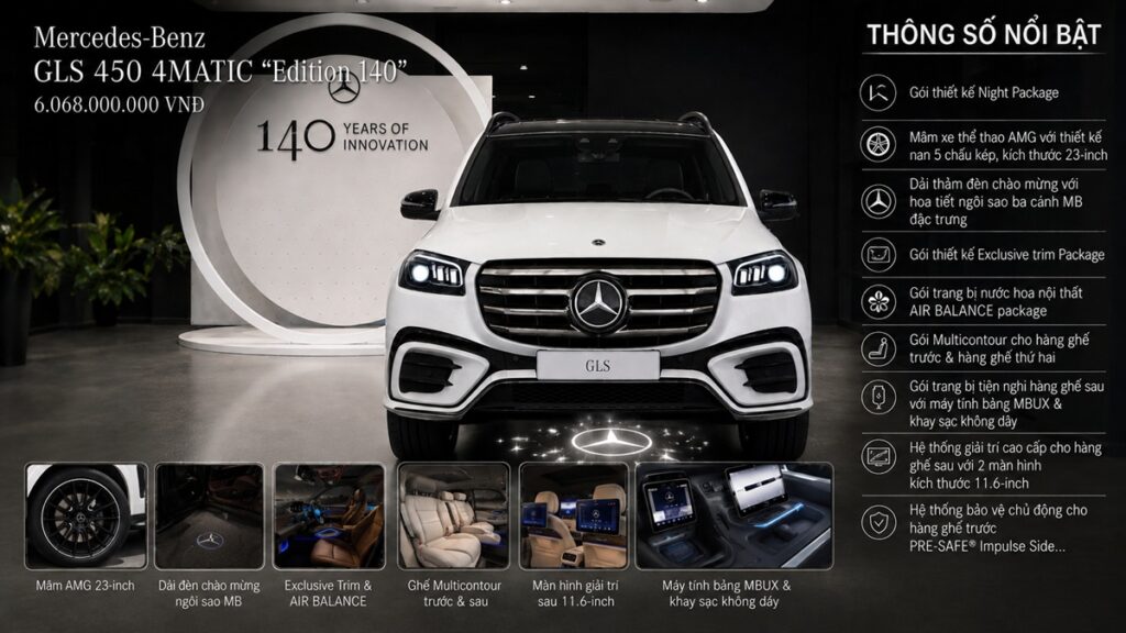 Giá lăn bánh Mercedes Benz GLS 450 Edition 140